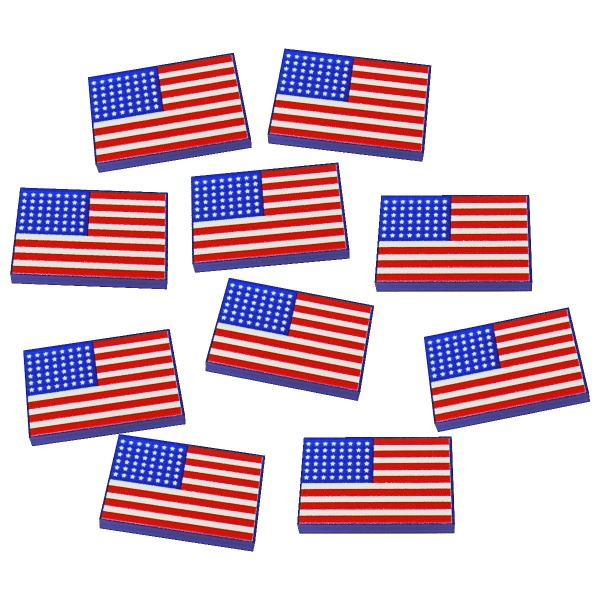 Premium Printed WWII Flag Tokens, American Flag (10) - SPECIAL ORDER!