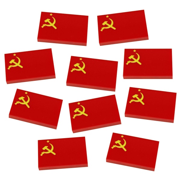 Premium Printed WWII Flag Tokens, Soviet Union Flag (10) - SPECIAL ORDER!