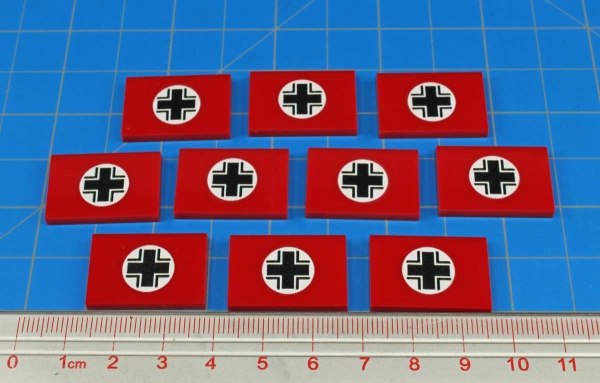 Premium Printed WWII Flag Tokens, Fascist Germany Flag (10) - SPECIAL ORDER!