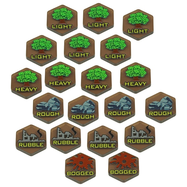 Premium Printed Mecha Battlefield Terrain Token Set (20) - SPECIAL ORDER!