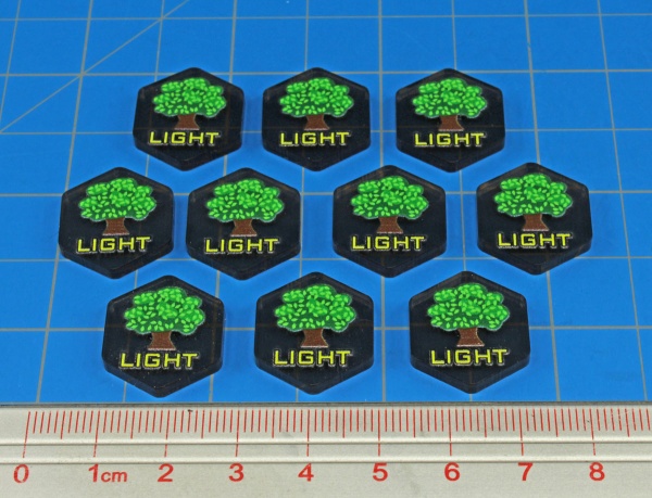 Premium Printed Mecha Battlefield Terrain Light Woods Tokens (10) - SPECIAL ORDER!