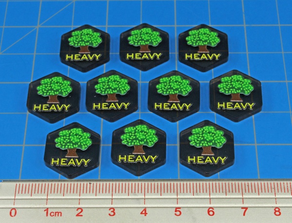 Premium Printed Mecha Battlefield Terrain Heavy Woods Tokens (10) - SPECIAL ORDER!