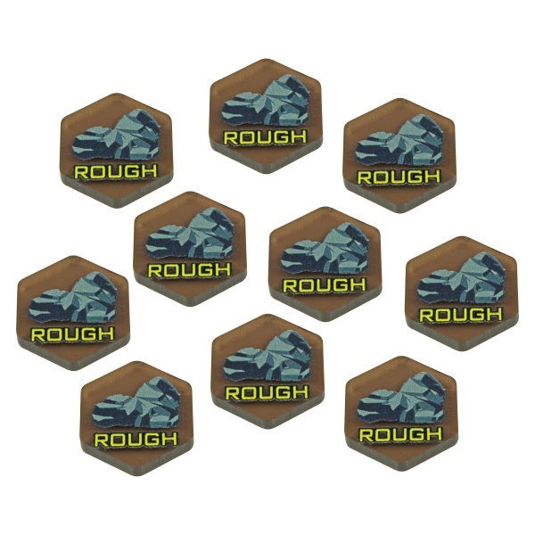 Premium Printed Mecha Battlefield Terrain Rough Ground Tokens (10) - SPECIAL ORDER!