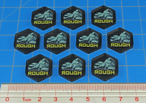 Premium Printed Mecha Battlefield Terrain Rough Ground Tokens (10) - SPECIAL ORDER!