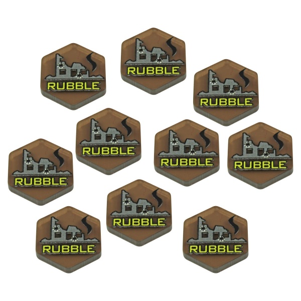 Premium Printed Mecha Battlefield Terrain Rubble Tokens (10) - SPECIAL ORDER!