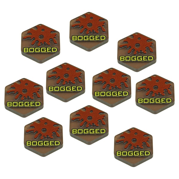 Premium Printed Mecha Battlefield Terrain Bogged Down Tokens (10) - SPECIAL ORDER!