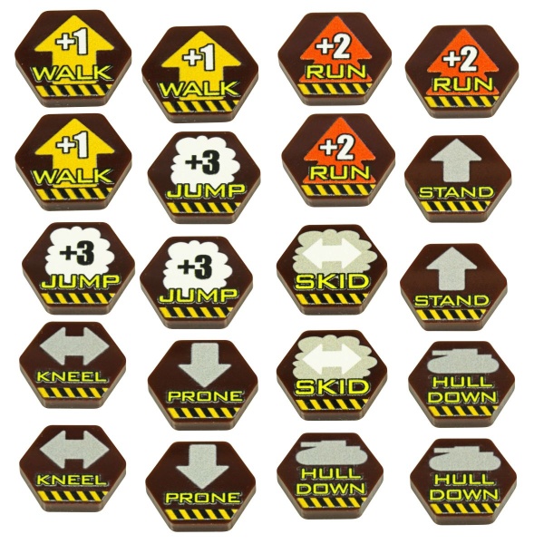 Premium Printed Mecha Combat Maneuvers Token Set (20) - SPECIAL ORDER!