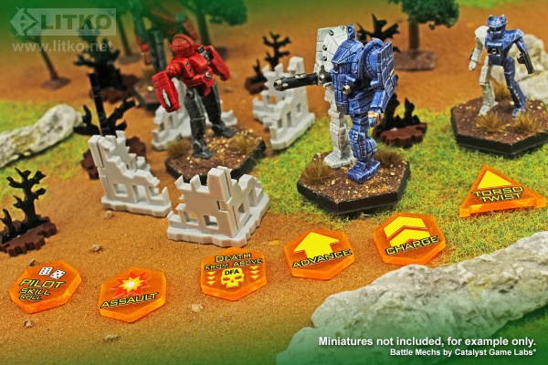 Premium Printed Mecha Combat Actions Token Set  (20) - SPECIAL ORDER!