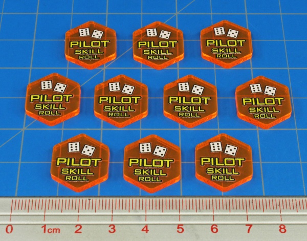 Premium Printed Mecha Pilot Skill Check Tokens (10) - SPECIAL ORDER!