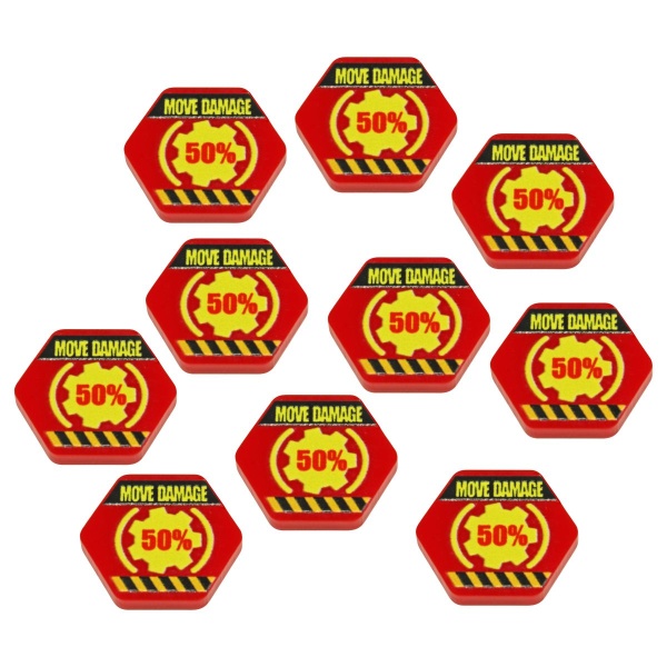 Premium Printed Mecha Movement Damage Tokens (10) - SPECIAL ORDER!