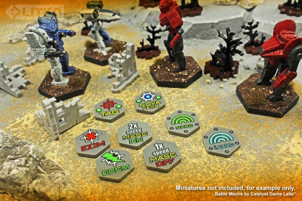 Premium Printed Mecha Electronic Warfare Token Set (20) - SPECIAL ORDER!