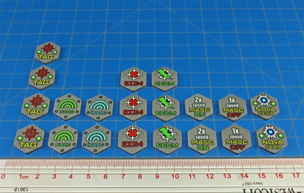 Premium Printed Mecha Electronic Warfare Token Set (20) - SPECIAL ORDER!