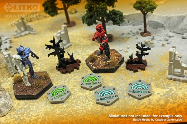 Premium Printed Mecha NARC/iNARC Missile Beacon Token Set (10) - SPECIAL ORDER!