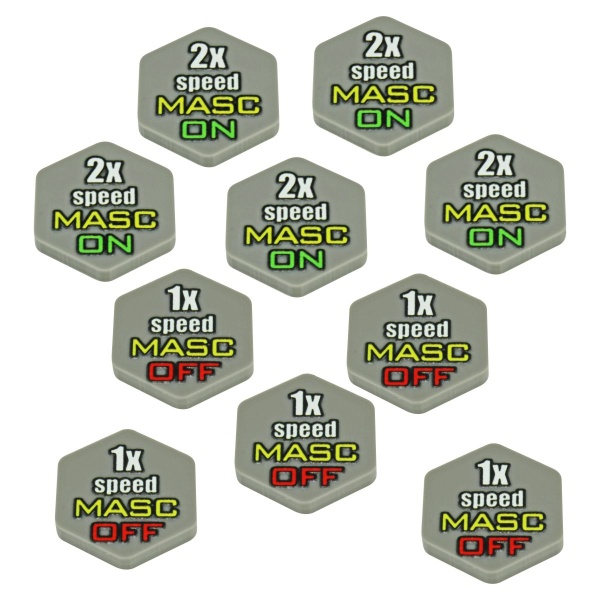 Premium Printed Mecha Myomer Accelerator Signal On/Off Token Set (10) - SPECIAL ORDER!