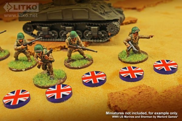 Premium Printed WWII Faction Tokens, Great Britain Union Jack (10) - SPECIAL ORDER!