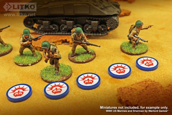 Premium Printed WWII Faction Tokens, Australian Anzac (10) - SPECIAL ORDER!