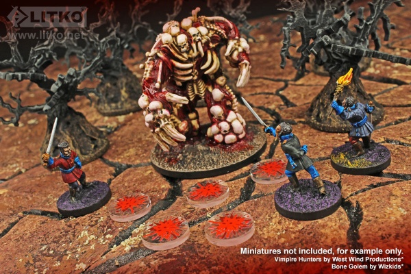 Premium Printed Dark Fantasy RPG Blood Stain Tokens, Mork Borg (10) - SPECIAL ORDER!