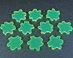 Acid Splatter Tokens, Fluorescent Green  (10)