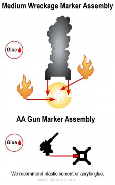 Air Combat: Ground Target /AA Token Set, Multi-Color (27)