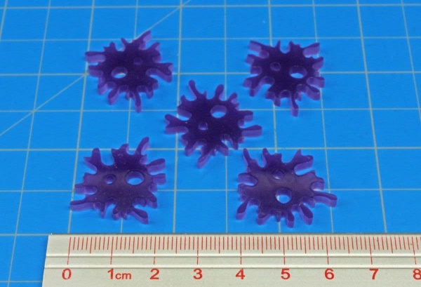 Alien Blood Splat Tokens, Purple (5)