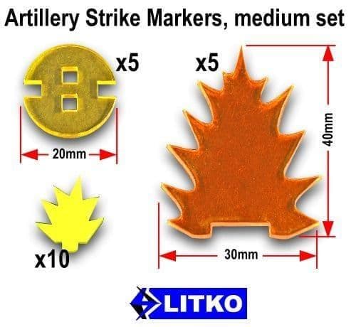 Artillery Strike Markers, Medium (5)