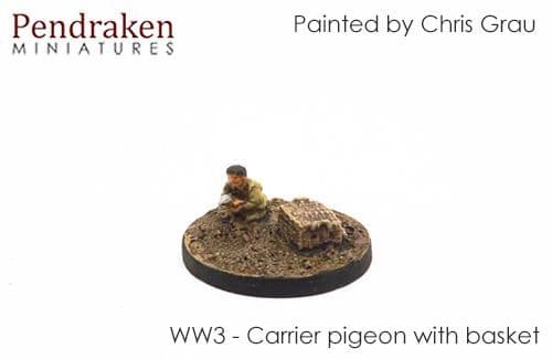 WWI Carrier pigeon with basket (5)