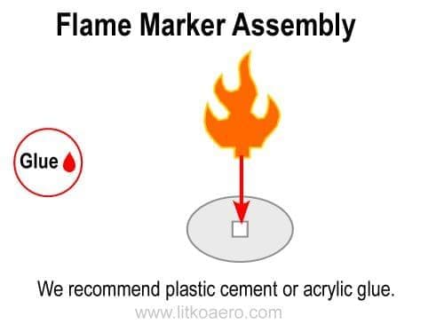 Flame Marker, Fluorescent Orange (5)