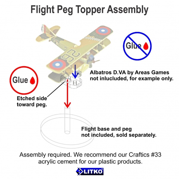 Flight Stand Peg Toppers Compatible with WoG Planes (10)