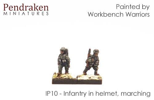 Infantry in helmet, marching