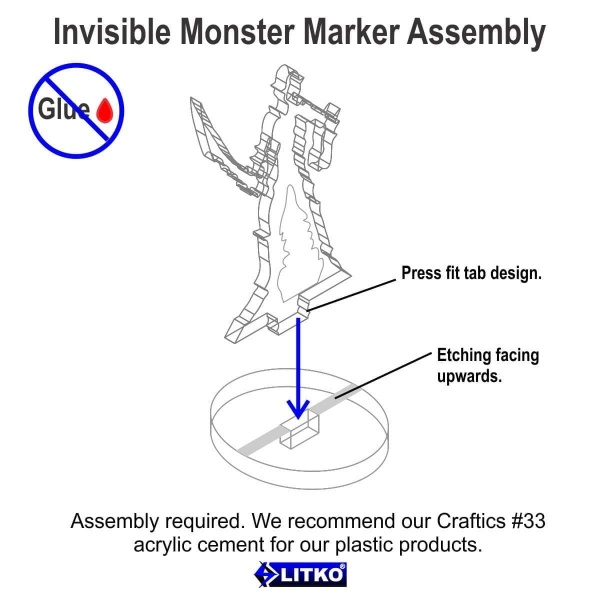 Invisible Monster Marker Set, Clear (10)