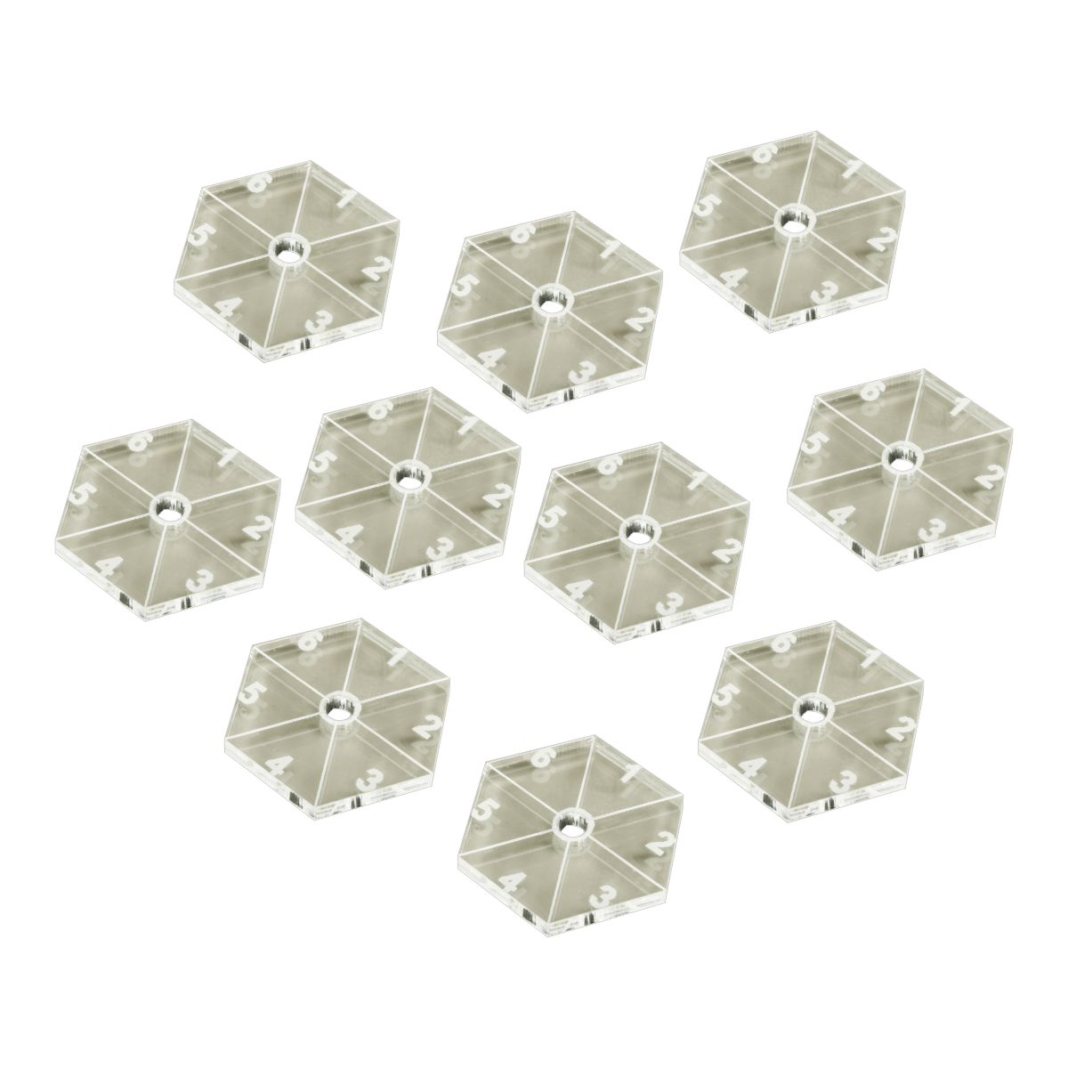 STARFIRE 1'' Hex Flight Bases, Clear (10) - SPECIAL ORDER!