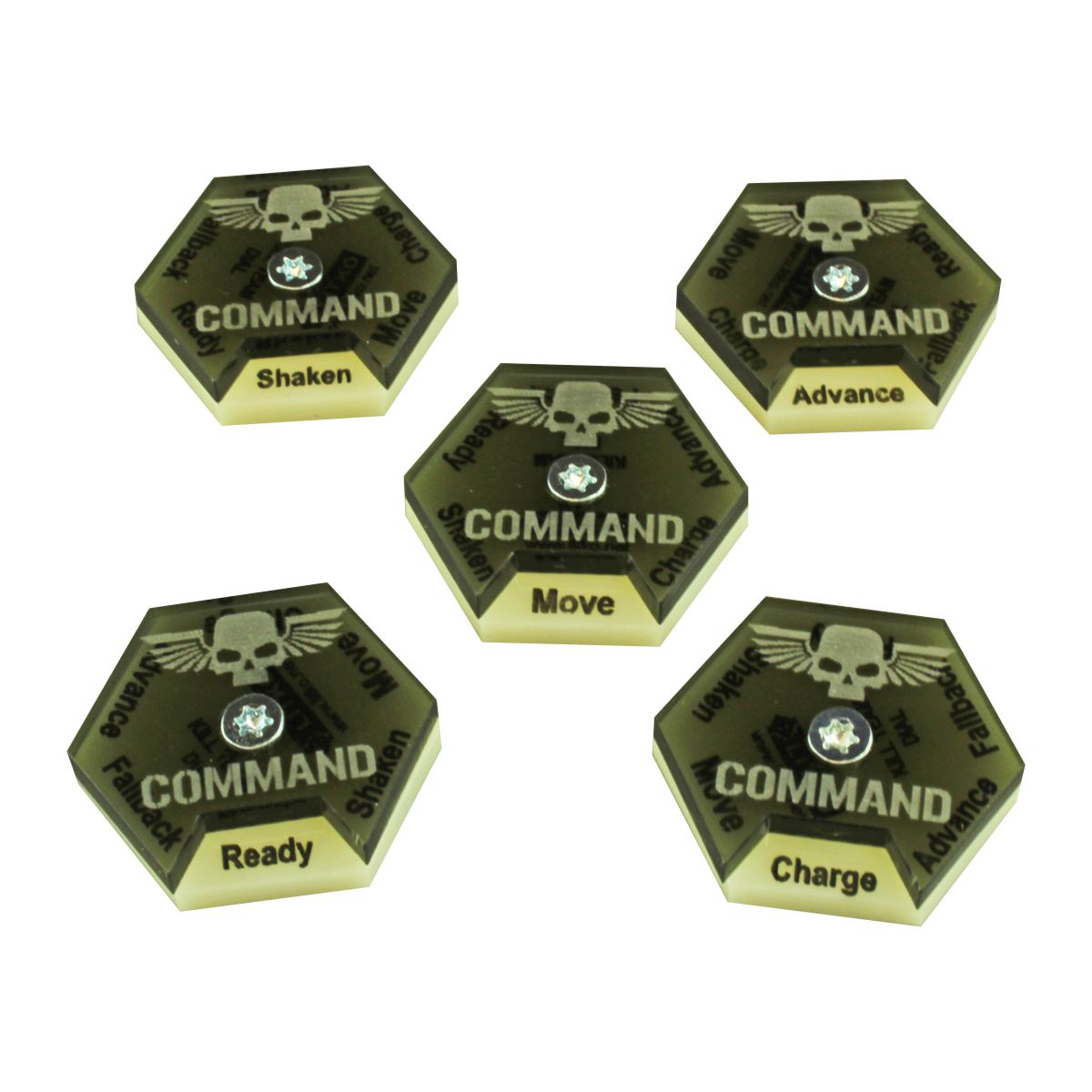 Command Dials, WH:KT, Ivory & Translucent Grey (5) - SPECIAL ORDER!