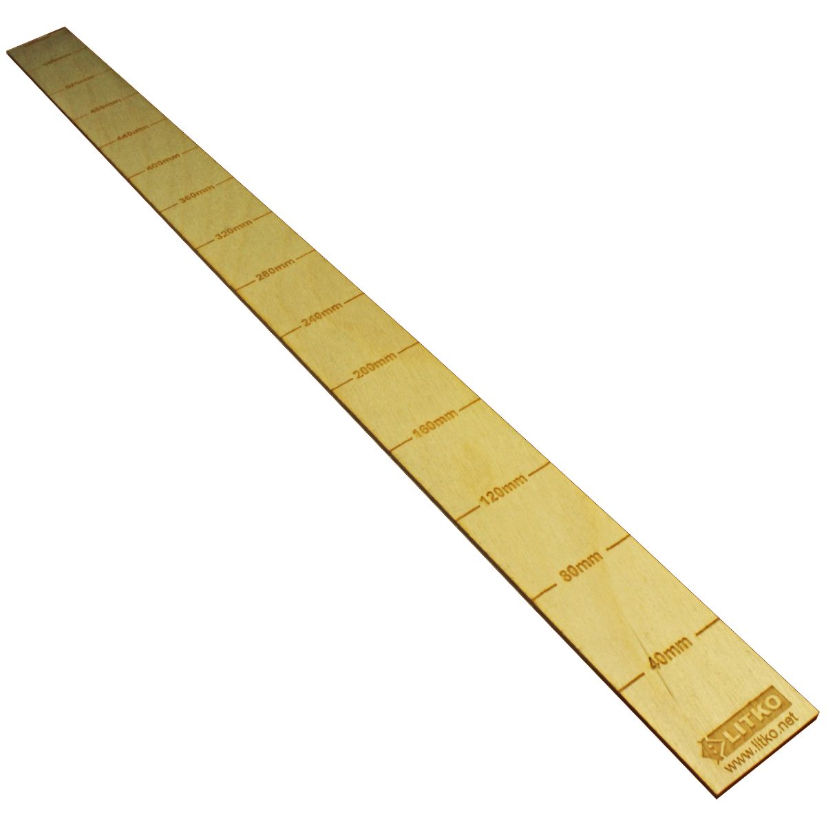 40mm Marked Ruler, 3mm Plywood - SPECIAL ORDER!