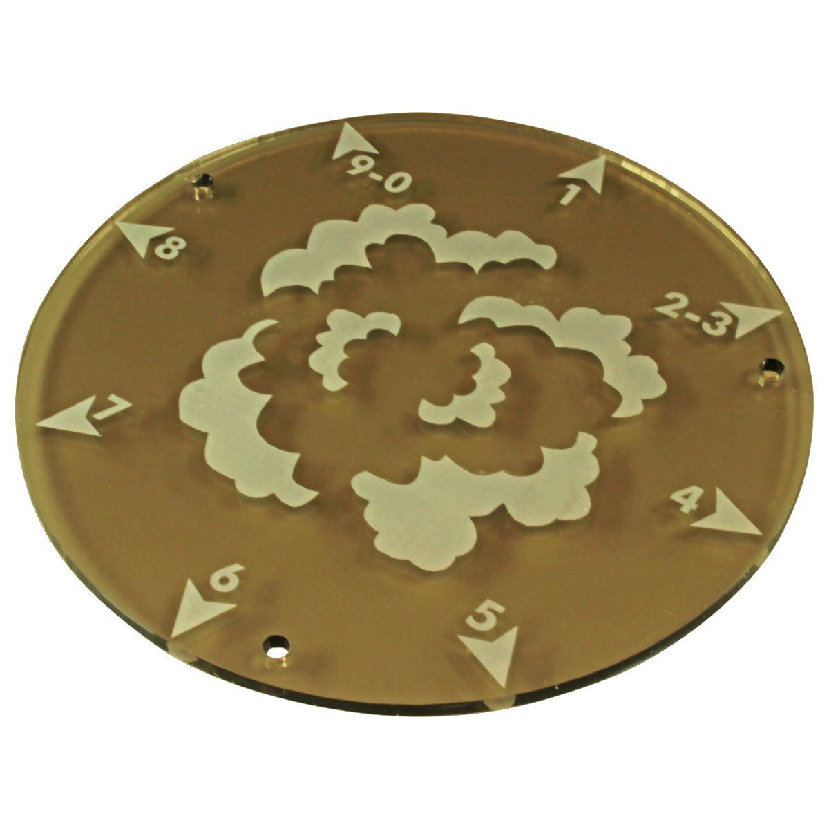 120mm Directional Smoke Template, Transparent Bronze - SPECIAL ORDER!