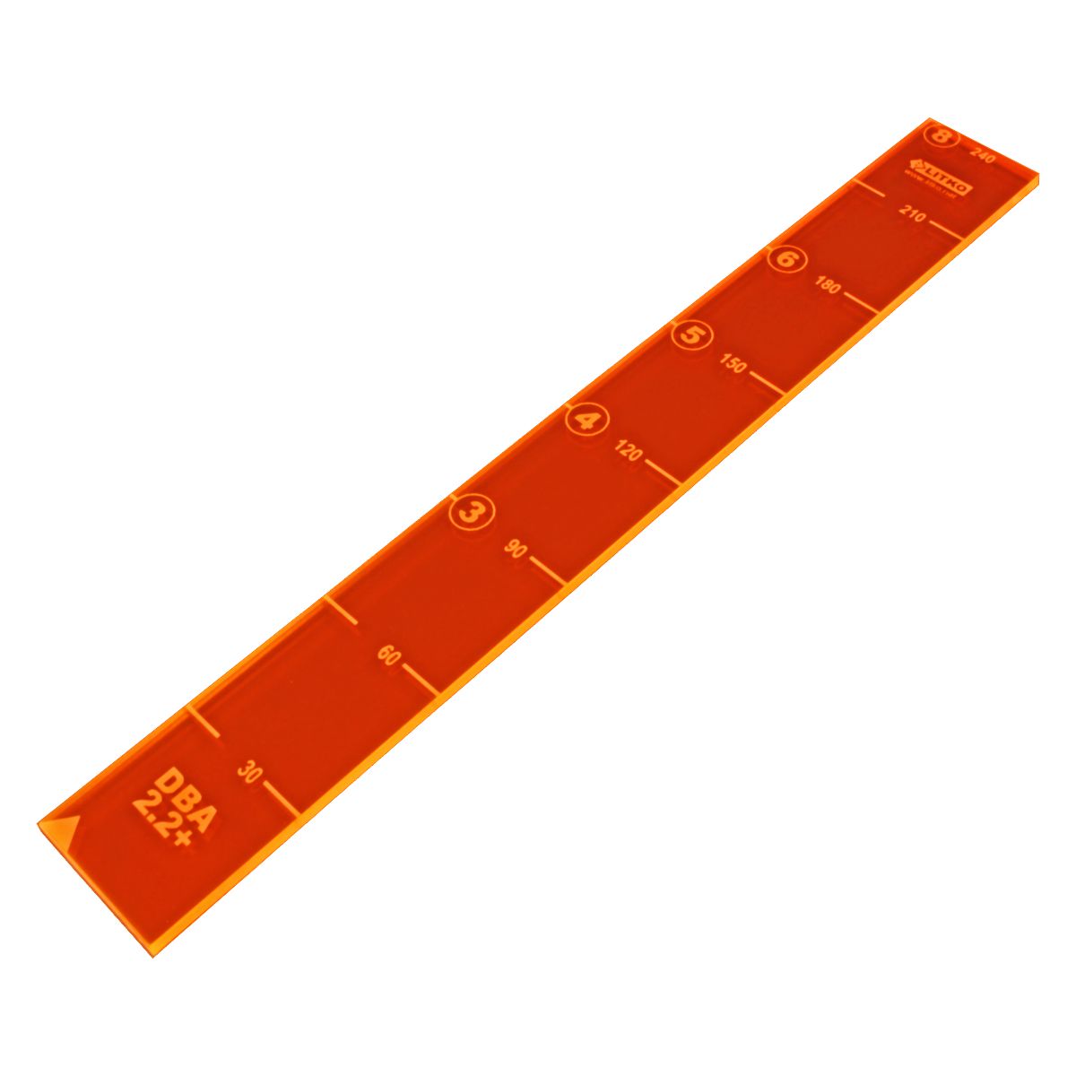 30mm MU Ruler, DBA 2.2+, Fluorescent Orange - SPECIAL ORDER!