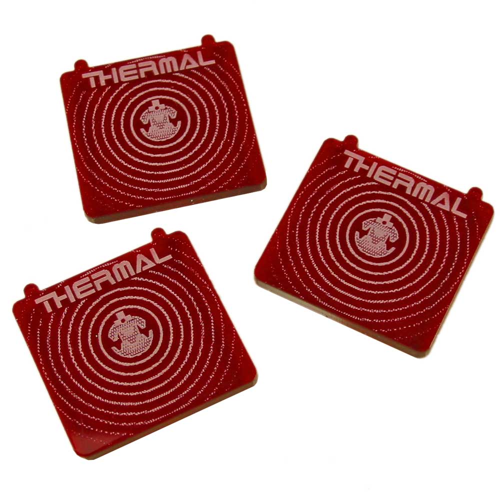 Space Fighter Thermal Detonator Templates, Translucent Red (3) - SPECIAL ORDER!