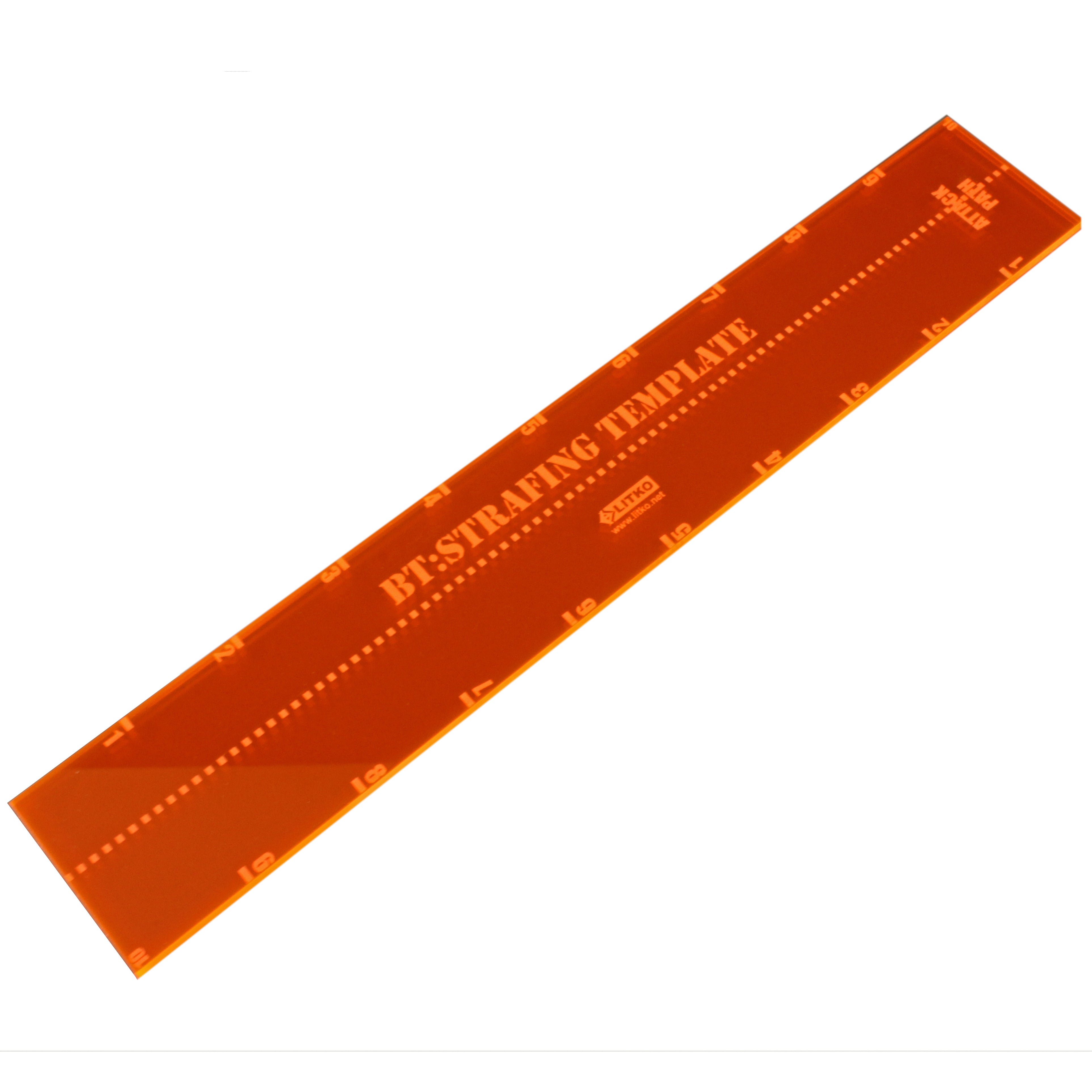 Strafe Template, Battletech, Fluorescent Orange - SPECIAL ORDER!