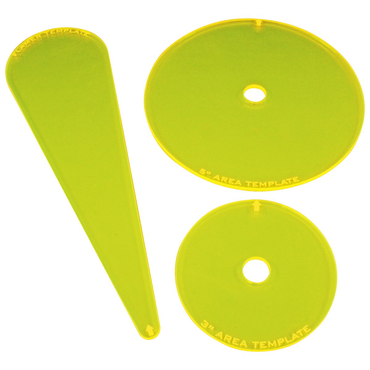 Armageddon Template Set, Fluorescent Yellow (3) - SPECIAL ORDER!