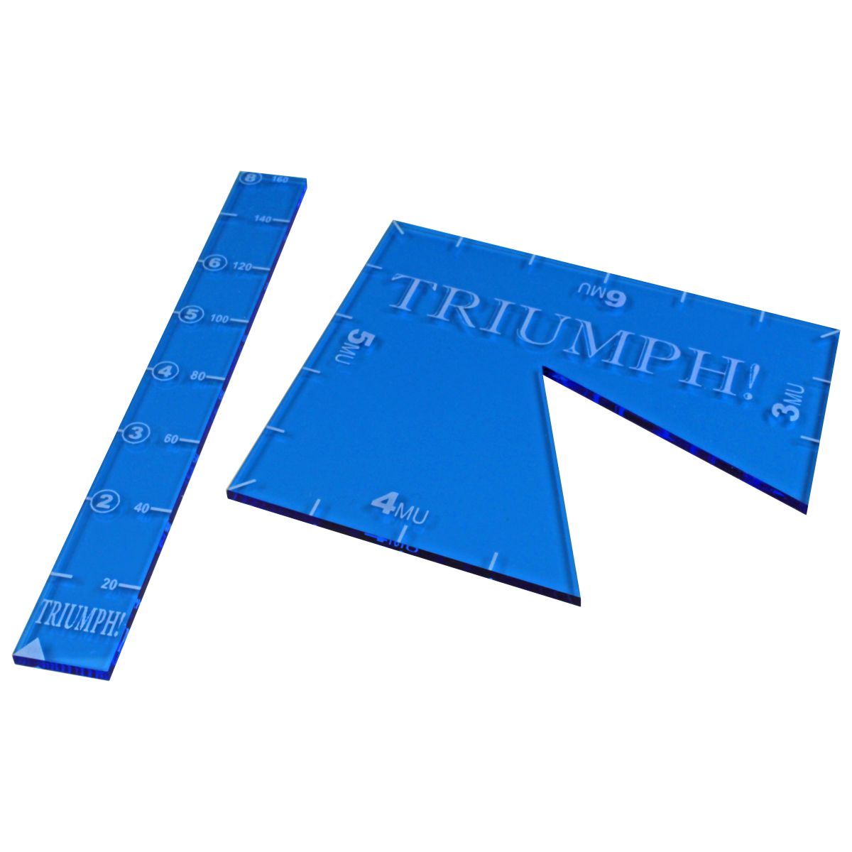 Ruler and Notch Gauge Set, TRIUMPH!, Fluorescent Blue (2) - SPECIAL ORDER!