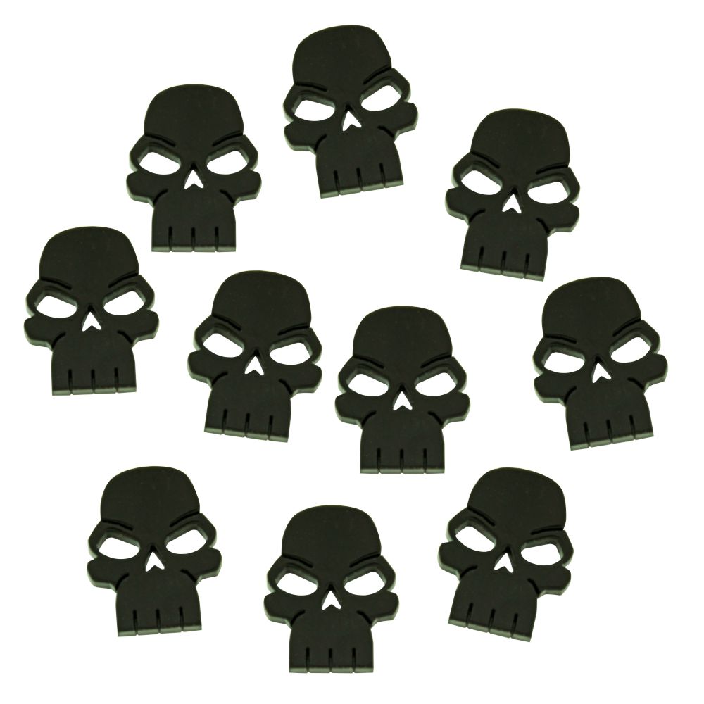 Skull Tokens, Black (10)