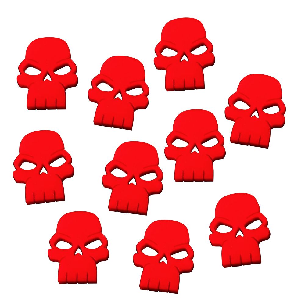 Skull Tokens, Red (10)