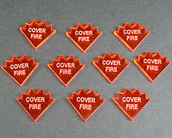 Cover Fire Tokens, Fluorescent Amber (10)