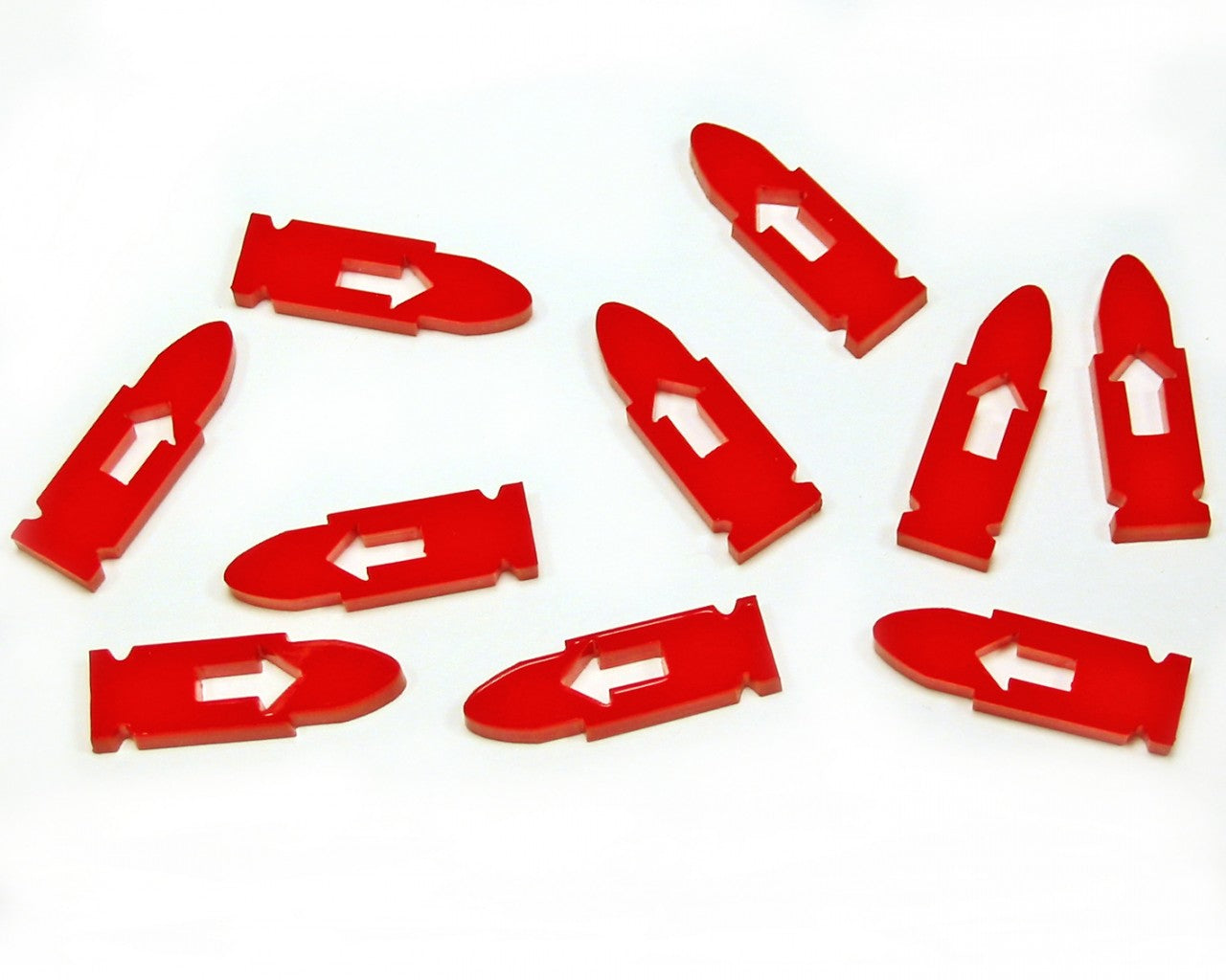 Bullet Arrow Tokens, Red (10)