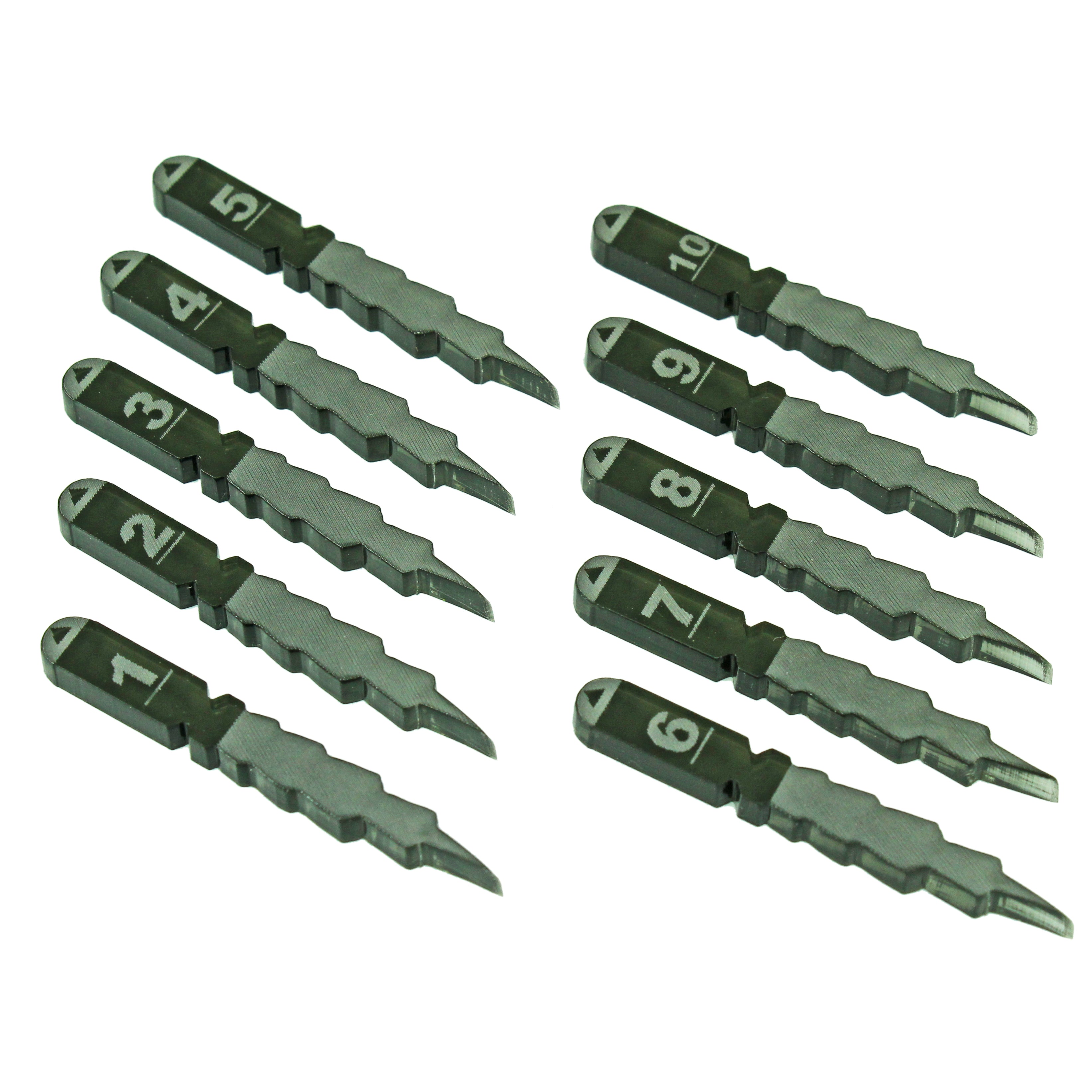 Numbered Naval Torpedoes, Translucent Grey (10) - SPECIAL ORDER!