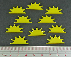 Gun Flash Tokens, Yellow (10)