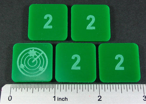 Numbered 2 Blip Set, Green (5) - SPECIAL ORDER!