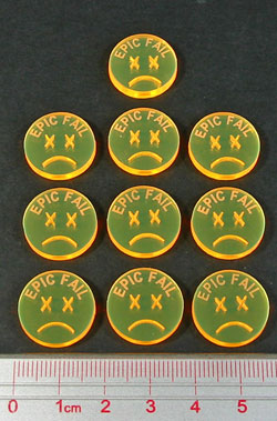 EPIC FAIL Tokens, Fluorescent Yellow (10)