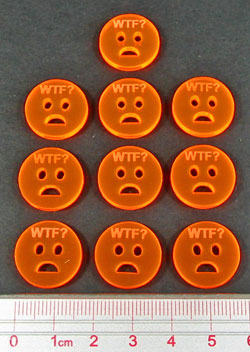 WTF Tokens, Fluorescent Orange (10)