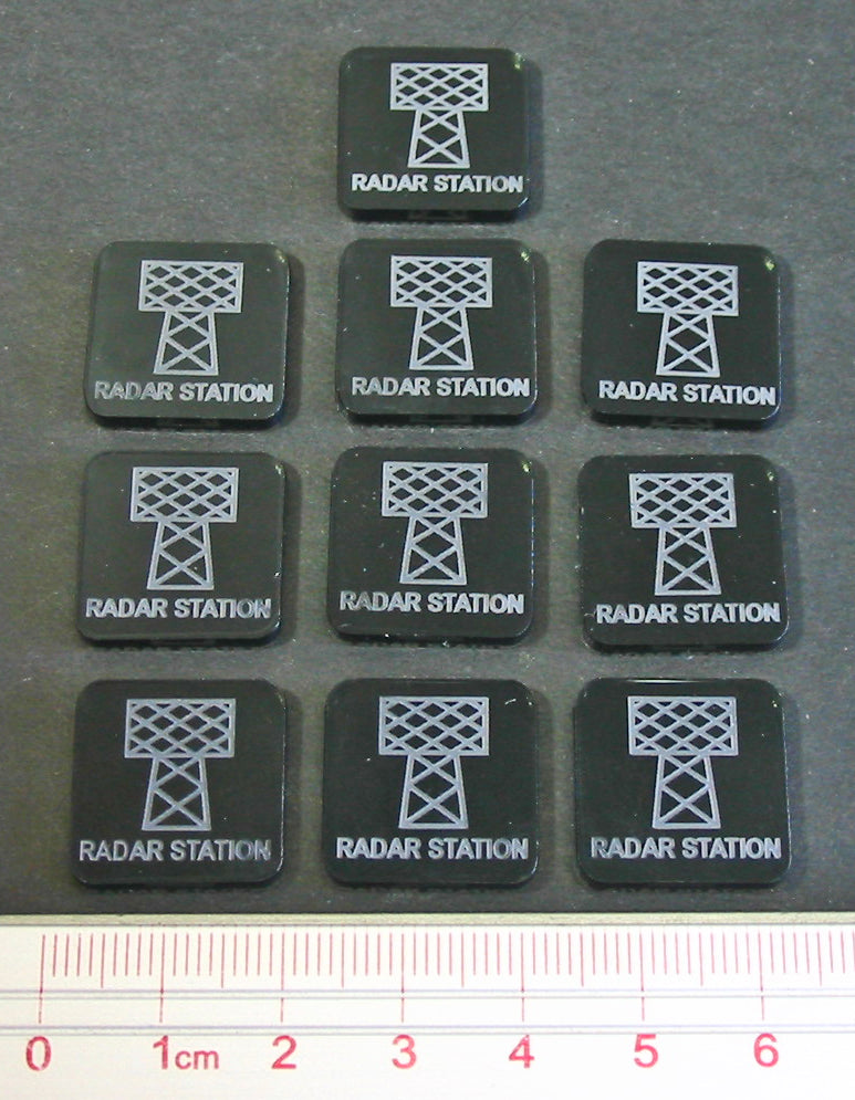 Radar Station Tokens, Translucent Grey (10)