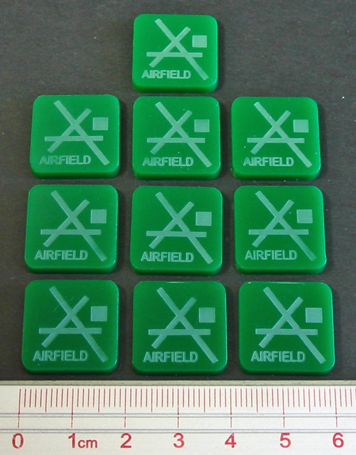 Airfield Tokens, Green (10)